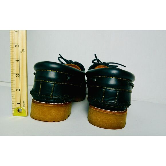 TIMBERLAND NAVY BLUE 3 EYE CLASSIC LUG BOAT SHOE. MEN'S 11M - Picture 3 of 4